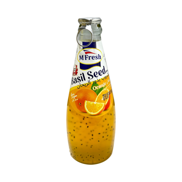 M FRESH BASIL  SEED DRINK 24X290ML-ORANGE