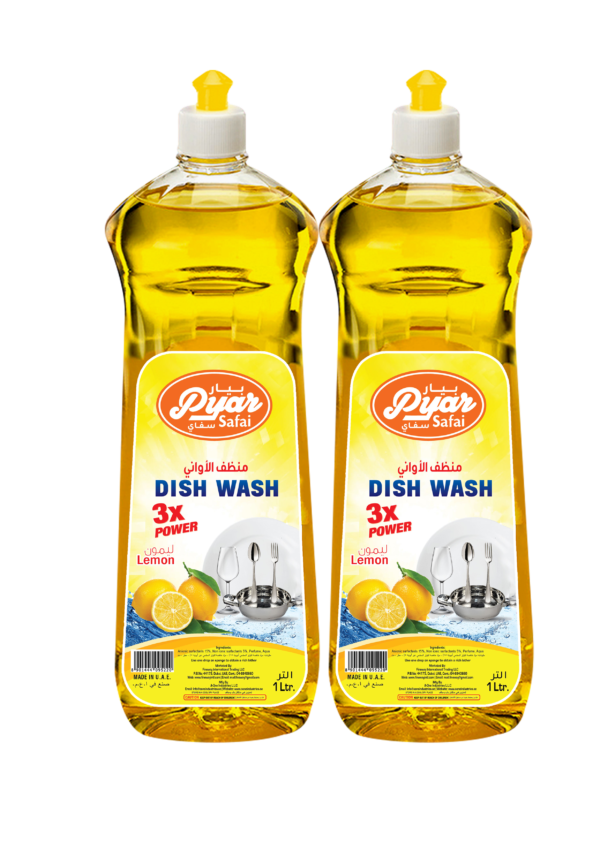 PYAR SAFAI  DISH WASH 2X1LTR-LEMON
