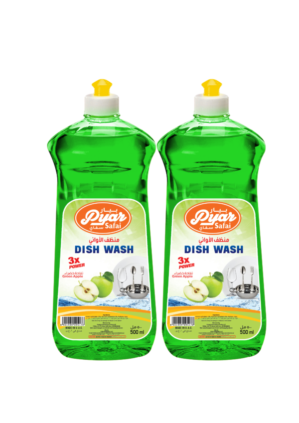 PYAR SAFAI  DISH WASH 2X1LTR-GREEN APPLE
