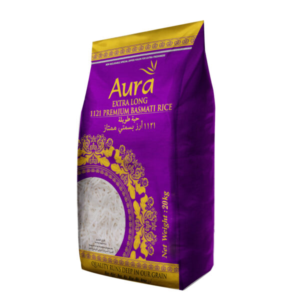 AURA EXTRA
  LONG GRAIN BASMATI RICE 20KG